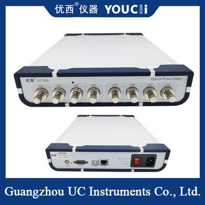 Rango de potencia óptico del metro de poder de 8 canales de + 5 ~ -65dBm