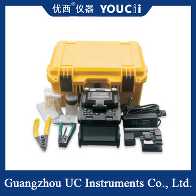 Seis encoladoras automáticas de la fusión de la fibra de los motores que sueldan con autógena la línea principal soldadura de la fibra del cuero